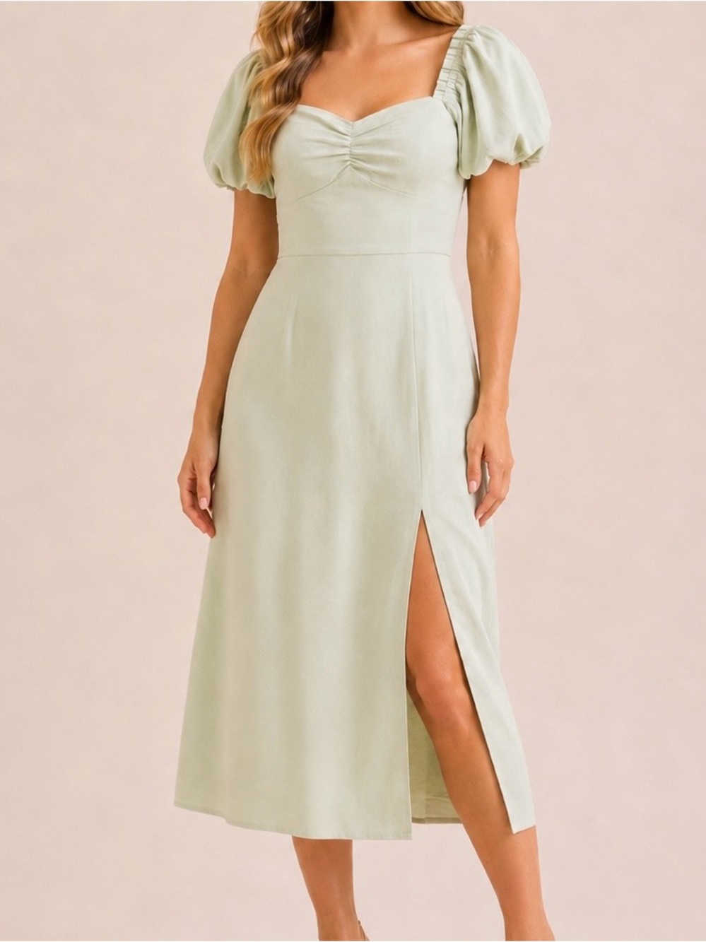 NEW Altar’d State Sage Green Midi / Maxi Dress Size Small NWT